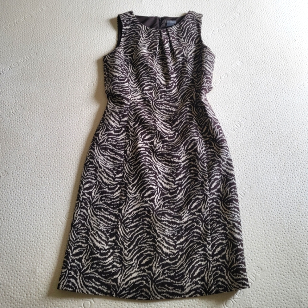 Ann Taylor Leopard Print Dress Brown Size 0
